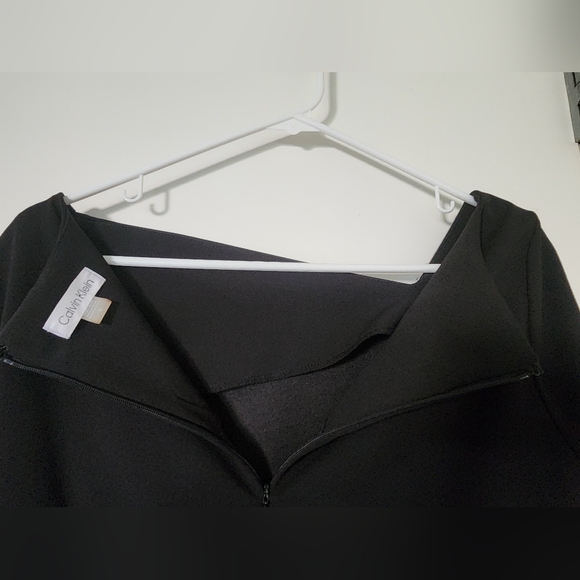 NWT Calvin Klein Black Dress w/ 3/4 sleeves - Picture 6 of 6